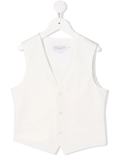 Bonpoint Teen Angus Single-breasted Gilet In White
