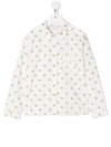 Bonpoint Teen Patterned Long-sleeved Blouse In White