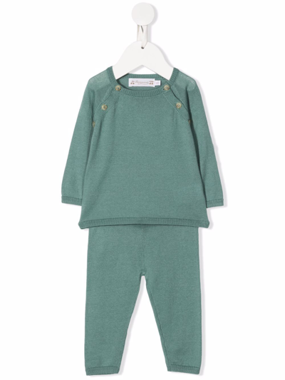 Bonpoint Abricota Cotton Tracksuit In Green