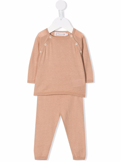 Bonpoint Babies' Abricota Knitted Set Brown In Beige
