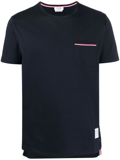 Thom Browne Oversized Short Sleeves T-shirt In Black