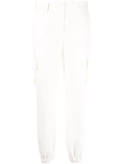 P.a.r.o.s.h Off White Cargo Trousers In Beige