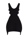 Proenza Schouler Asymmetric Cloque Knit Tank In Black