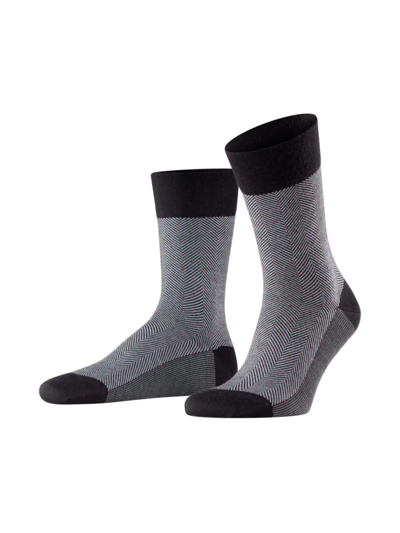 Falke Sensitive Herringbone Socks In Black