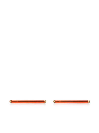 Beatriz Palacios Neon Orange Short Earrings