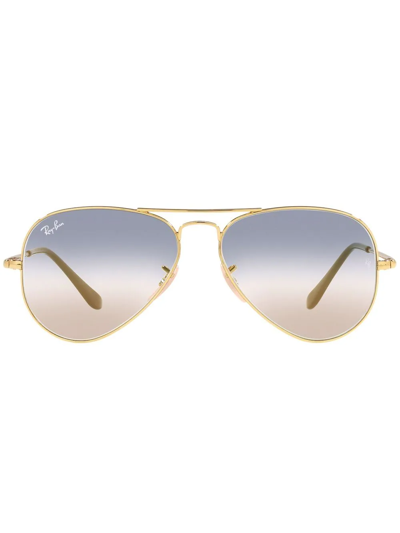 Ray Ban Rb3689 Bi-gradient Sunglasses Arista Frame Blue Lenses 55-14 In Arista/clear Blue