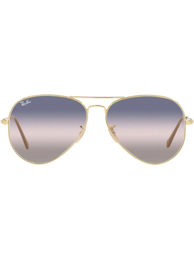 Ray Ban Aviator-frame Sunglasses In Blau