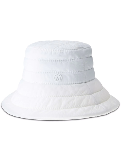 Maison Michel Charlotte Waterproof Bucket Hat In Weiss