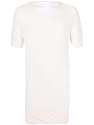 Rick Owens White Double Short Sleeve T-shirt In Weiss