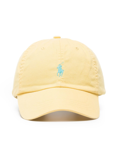 Polo Ralph Lauren Classic Sport Logo-embroidered Cotton-twill Cap In Yellow