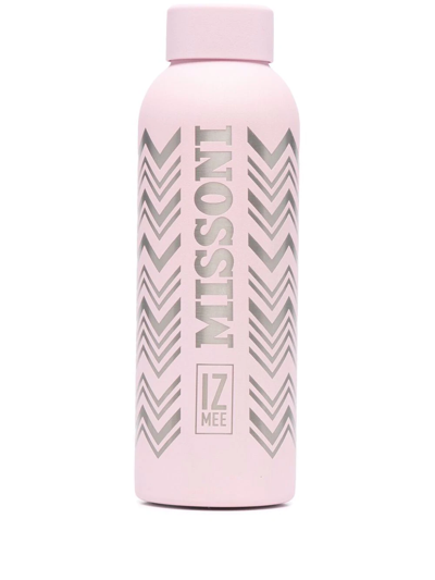 Missoni Zigzag Logo Water Bottle In Pink