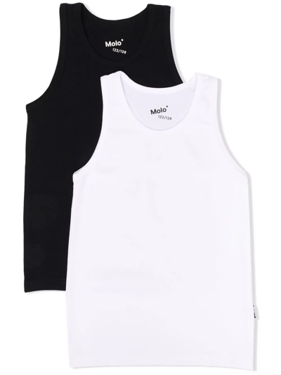 Molo Kids' Jayden Two-pack Waistcoat Set In Black