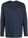 Paul & Shark Embroidered Logo Sweatshirt In Blue