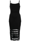 MILLY LASER CUT-OUT KNEE-LENGTH DRESS