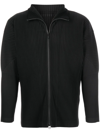 Issey Miyake Long-sleeved Knitted Cardigan In Black