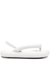 Isabel Marant Orene Padded Leather Platform Sandals In White