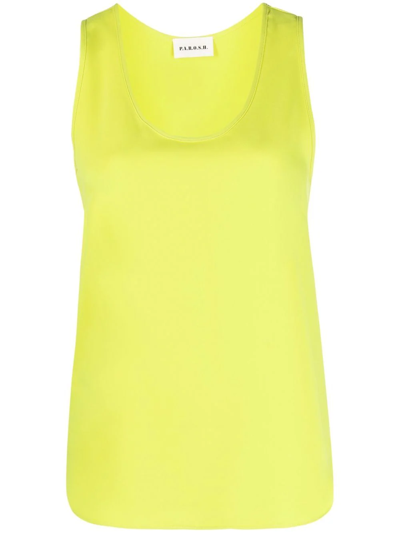 P.a.r.o.s.h Scoop-neck Sleeveless Blouse In Yellow