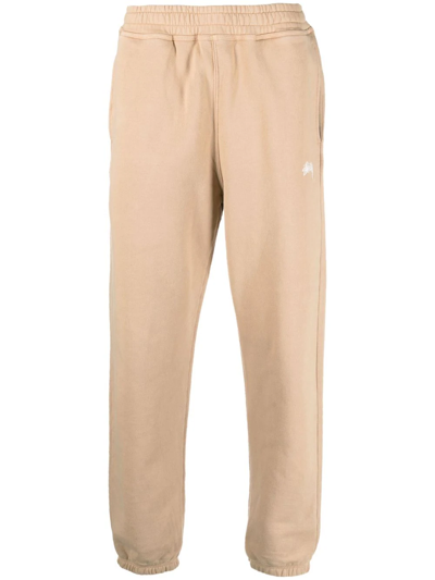Stussy Stock Logo Track Trousers In Neutrals