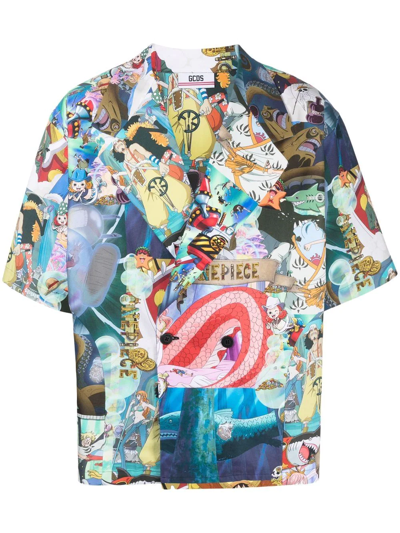 Gcds Graphic Print Short-sleeve Shirt In Multicolor