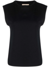 Loulou Studio Cap Sleeve T-shirt In Black
