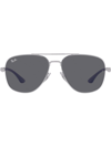 Ray Ban Square-frame Aviator Sunglasses In Grey