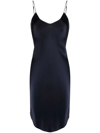 Nili Lotan Mid-length Slip Dress In Blue