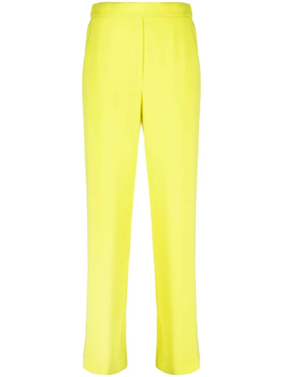 P.a.r.o.s.h Panty Elasticated Wide Leg Trousers In Yellow