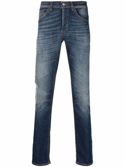 Dondup Slim Cut Denim Jeans In Blue