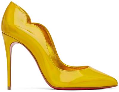 Christian Louboutin Yellow Hot Chick 100mm Heels In Y249 Yellow