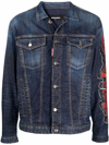 DSQUARED2 GRAFFITI LOGO-PRINT DENIM JACKET