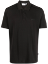 Calvin Klein Two Botton Polo Shirt With Logo In Black