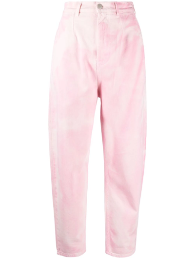 Twinset Tie-dye Tapered Trousers In Rosa