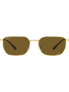 Ray Ban Rb3684ch Chromance Irregular Sunglasses In Braun