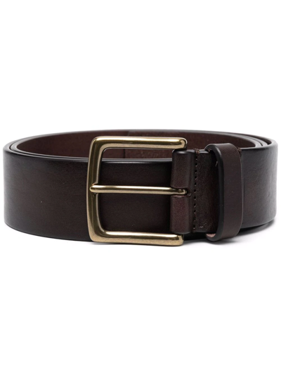 Officine Creative Grained Buffalo Leather Belt In Braun