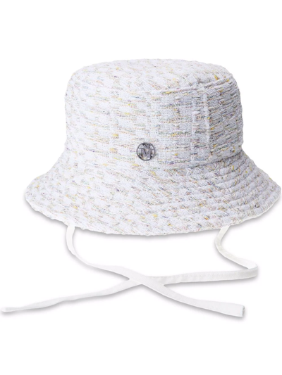 Maison Michel Angele Metallic Tweed Bucket Hat In Multicolor