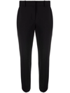 Theory Mid-rise Cropped Trousers In Schwarz