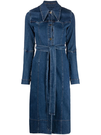 Rejina Pyo Sasha Organic-cotton Denim Shirt Dress In Blue