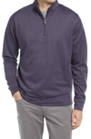 Peter Millar Crown Comfort Quarter Zip Pullover In Navy