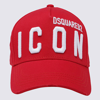 DSQUARED2 RED COTTON BASEBALL CAP