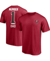 Fanatics Branded Red Tampa Bay Buccaneers #1 Dad Long Sleeve T-shirt In Red