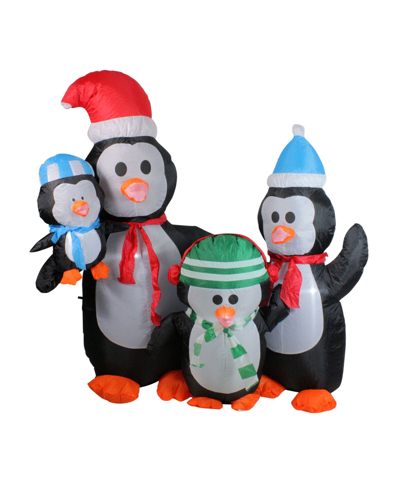 Northlight 5' Inflatable Penguin Family Lighted Christmas Yard Art Decoration In Multi