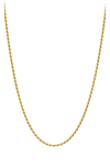 Savvy Cie Jewels Italian Yellow Gold Vermeil 16" Rope Chain Necklace In Yellow