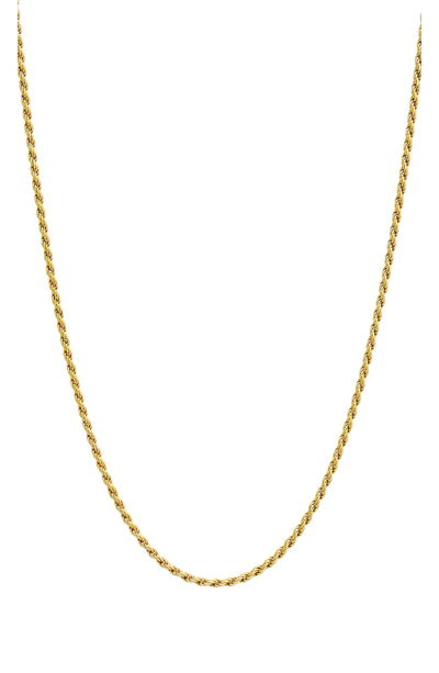 Savvy Cie Jewels Italian Yellow Gold Vermeil 16" Rope Chain Necklace