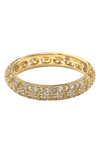 SUZY LEVIAN SUZY LEVIAN STERLING SILVER PAVE CZ ETERNITY BAND RING