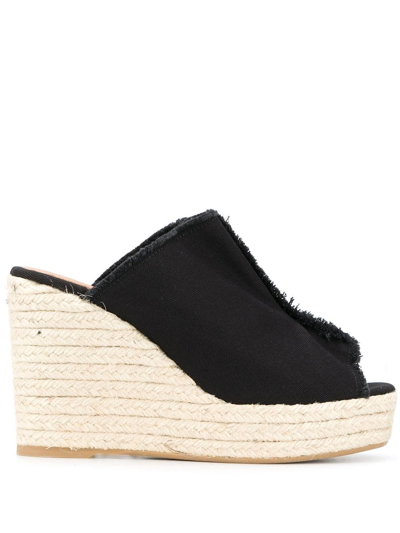 Castaã±er Fatima Espadrille Wedge Sandals In Black