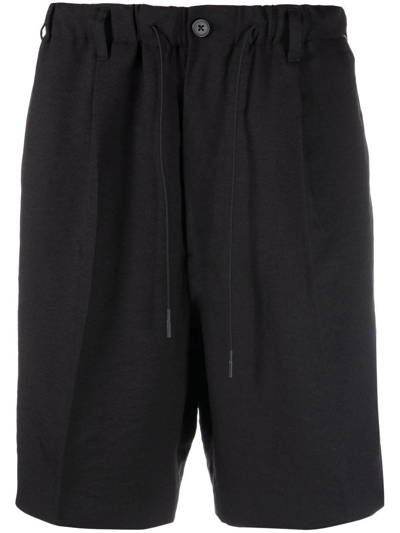 Y-3 Drawstring Waist Bermuda Shorts In Black