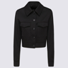 AMI ALEXANDRE MATTIUSSI BLACK VIRGIN WOOL SHIRT JACKET