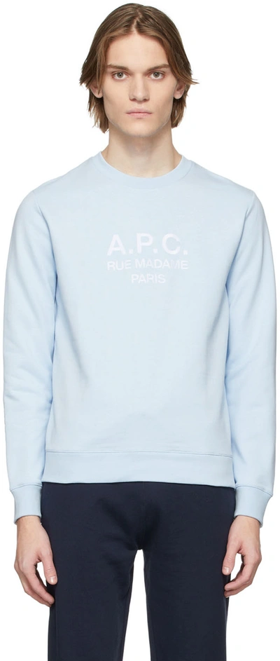 Apc Blue Rufus Sweatshirt In Light Blue