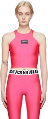 VERSACE JEANS COUTURE PINK LOGO TANK TOP