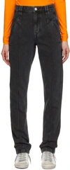 Isabel Marant Étoile Women's Tijackom High-rise Rigid Tapered Jeans In 02fk Faded Black